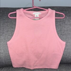 H&M Pink Cropped Tank Top